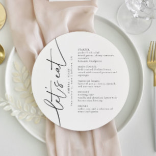 Modern Elegant Round Wedding Menu