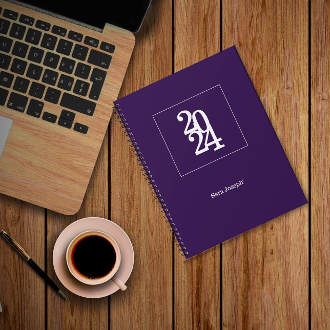 Modern Elegant Royal Purple 2024 Simple Planner (Creator Uploaded)