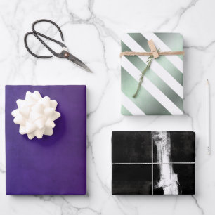Modern Elegant Rustic Abstract and striped Wrapping Paper Sheet