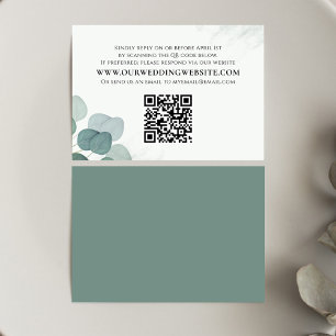 Modern Elegant Rustic Eucalyptus Greenery RSVP Card