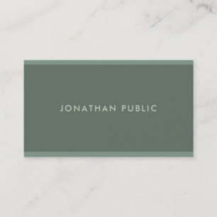 Modern Elegant Sage Green Design Professional Cool Business Card
