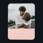 Modern Elegant Save the Date Peach Magnet<br><div class="desc">Modern Elegant Save the Date Peach</div>