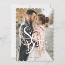 Modern Elegant Save the Date Wedding Invite