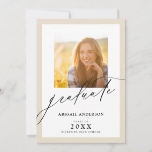 Modern Elegant Script 2 Photo Graduation