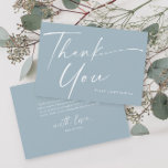 Modern Elegant Script Baby Shower Thank You Card<br><div class="desc">Modern Elegant Script Baby Shower Thank You Card. Click the personalise button to customise this design with your details. To change background colours and fonts click the edit this design further button for more options. This is part of a larger baby shower collection. See below for more items.</div>