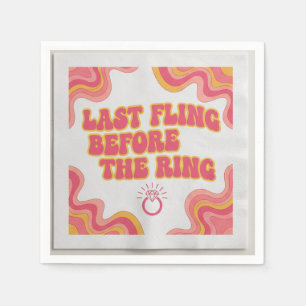 Modern Elegant Script Bride's Last Toast Bachelore Napkin