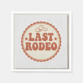 Modern Elegant Script Bride's Last Toast Bachelore Napkin