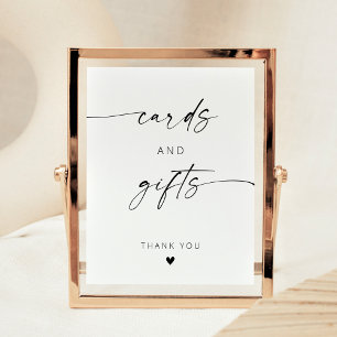 Modern Elegant Script Cards & Gifts Poster
