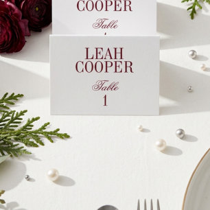 Modern Elegant Script Custom Wedding Place Card