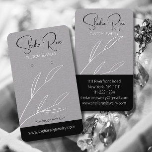 Modern Elegant Script Earring Display Card Holder