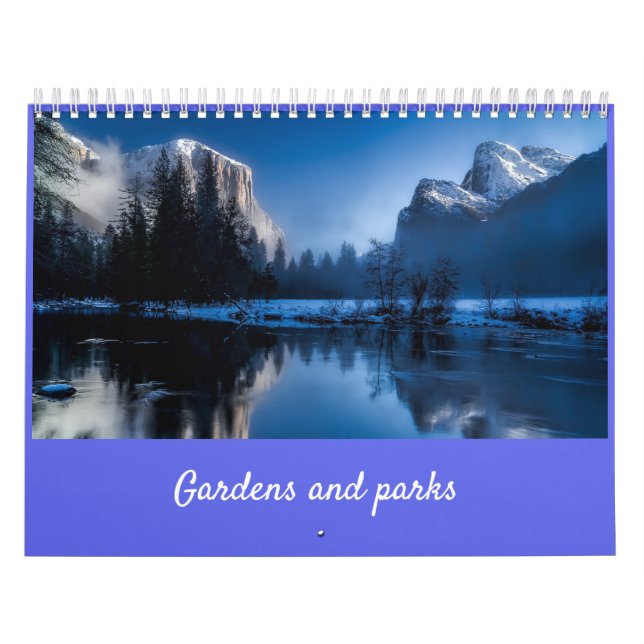 Modern Elegant Script Gardens and Parks Calendar (Cover)