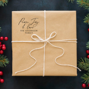 Modern elegant script holiday personalised self-inking stamp