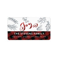 Modern elegant script joy winter botanical classic