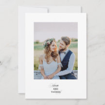 Modern Elegant Script Monogram Wedding Photo