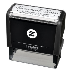 Modern Elegant Script Name Business Return Address Self-inking Stamp