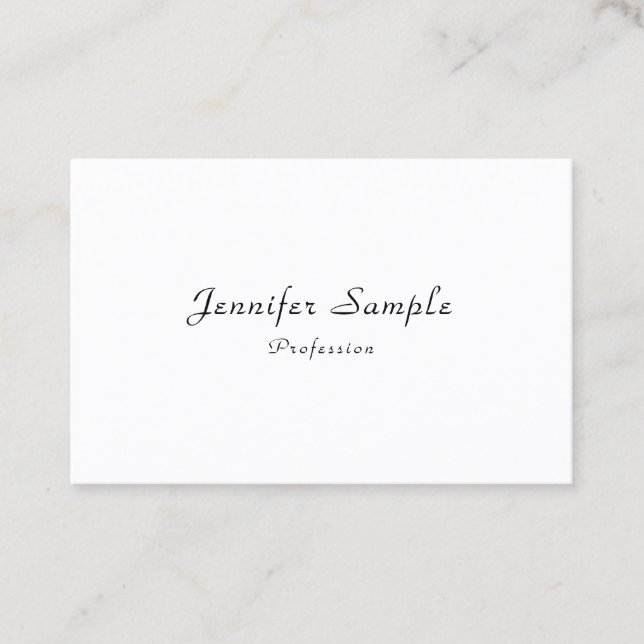 Modern Elegant Script Name Professional Template Business Card (Front)