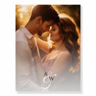 Modern Elegant Script Photo Wedding Welcome