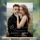 Modern Elegant Script Photo Wedding Welcome