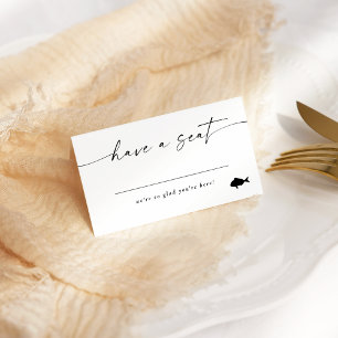 Modern Elegant Script Place Card