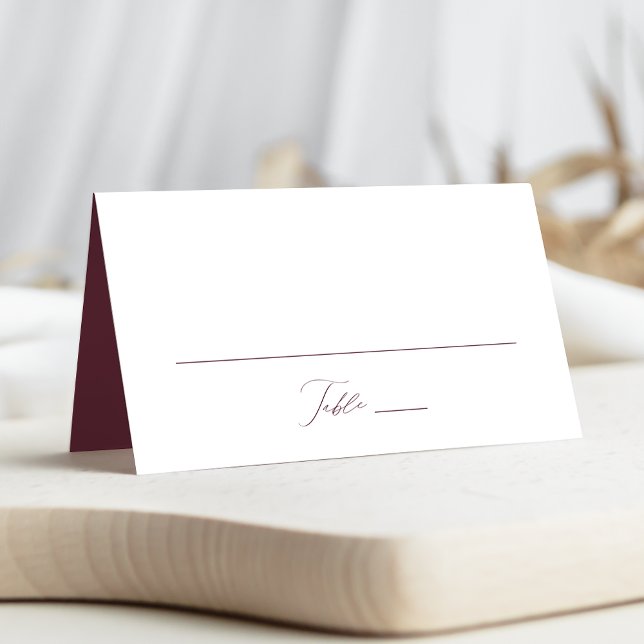 Modern Elegant Script Purple Wedding Place Card (Creator Uploaded)