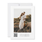 Modern Elegant Script QR Code Photo Budget Wedding