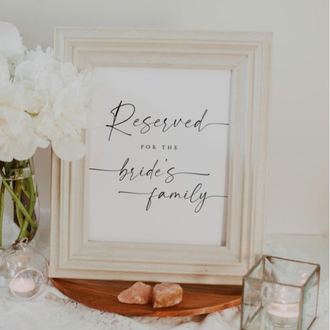 Modern Elegant Script Reserved For Wedding Sign (Creator Uploaded)