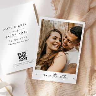 Modern Elegant Script Save the Date Invitation