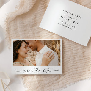 Modern Elegant Script Save the Date Invitation
