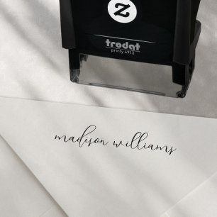 Modern Elegant Script Signature Personalised Self-inking Stamp