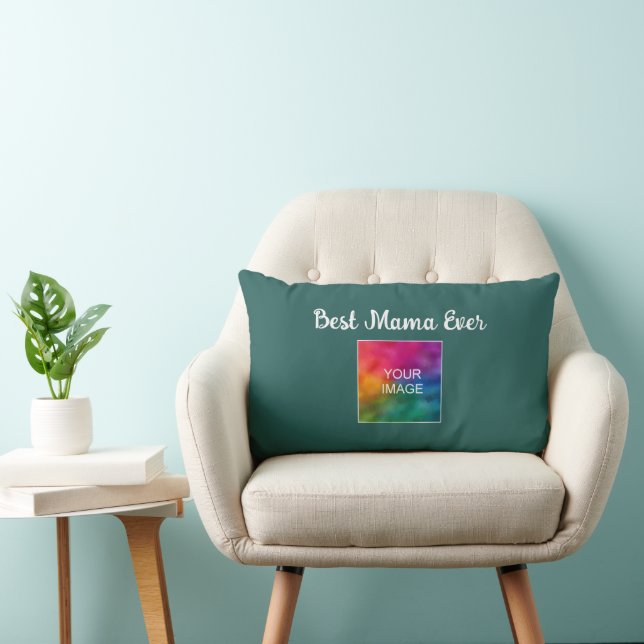 Modern Elegant Script Template Best Mum Ever Lumbar Cushion (Chair)