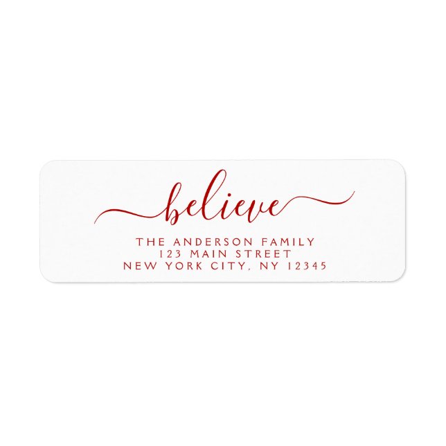 Modern Elegant Script Typography Believe (Front)