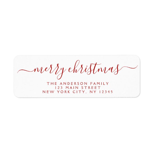 Modern Elegant Script Typography Merry Christmas (Front)