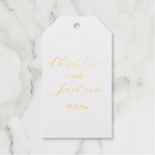 Modern Elegant Script Wedding Gift Tags