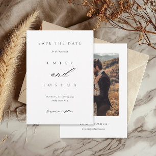 Modern Elegant Script Wedding Save The Date