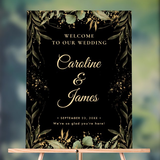 Modern Elegant Script Wedding Welcome  Acrylic Sig Acrylic Sign (Neutral)