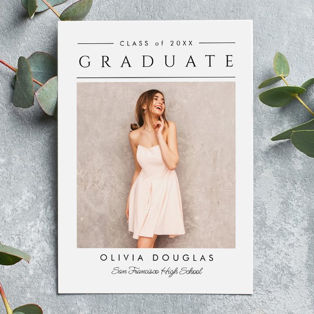 Modern Elegant Senior Graduation Announcement (Creator Uploaded)