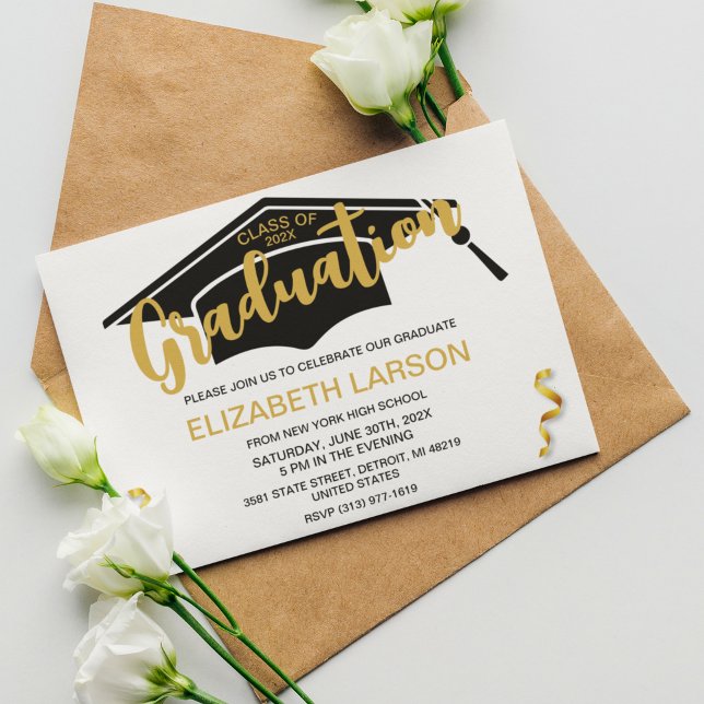 Modern Elegant Senior Graduation Party Invitation (Creator Uploaded)