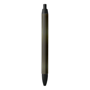 Modern Elegant Shiny Black Template Trendy Gold Ink Pen