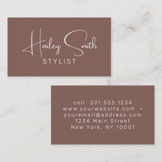 Modern Elegant Sienna Professional Business Card