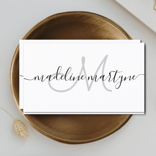 Modern Elegant Signature Script Modern QR Code Business Card