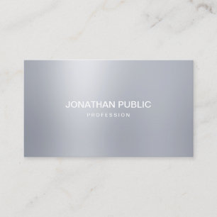 Modern Elegant Silver Look Template Professional Business Card