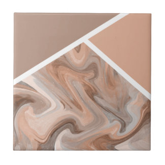 Modern Elegant Simple Brown Abstract Tile