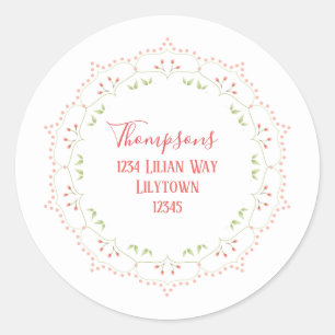 Modern Elegant Simple Chic Blush Pink Mandala Classic Round Sticker