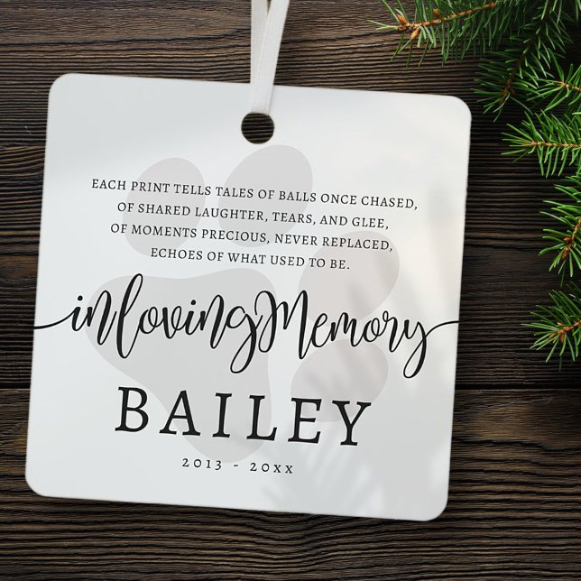 Modern Elegant Simple Chic Paw Pet Memorial Metal Tree Decoration (Creator Uploaded)