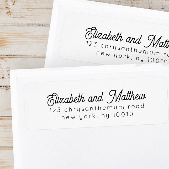 Modern Elegant Simple Chic Wedding Return Address (Creator Uploaded)