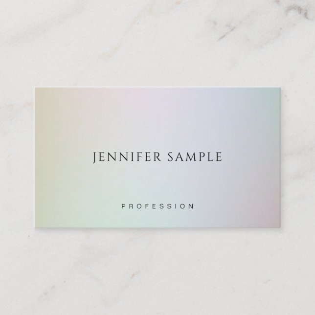 Modern Elegant Simple Colourful Plain Professional Business Card (Front)