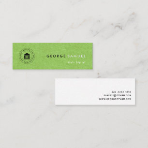 Modern Elegant Simple Custom Business Logo & Name Mini Business Card