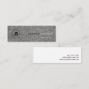 Modern Elegant Simple Custom Business Logo & Name Mini Business Card