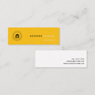 Modern Elegant Simple Custom Business Logo & Name Mini Business Card