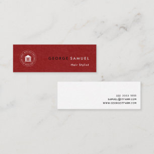 Modern Elegant Simple Custom Business Logo & Name Mini Business Card